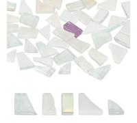 sourcing map Azulejos de mosaico de vidrio irregulares, 200 g/0.45 libras, hojas irregulares de vidrieras rotas, piezas de mosaico roto, kit de suministros a granel para manualidades, decoración del