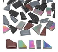 sourcing map Azulejos de mosaico de vidrio irregulares, 300 g/m², hojas irregulares de vitrales rotas, piezas de mosaico rotas, kit de suministros a granel para manualidades, decoración del hogar