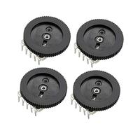 sourcing map B102 16X2mm 1K Ohmio Rueda Cónica Volumen Rueda para Duplex Potenciómetro 4Pcs