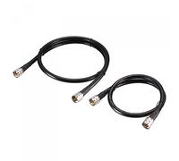 sourcing map Baja Pérdida RG213 RF Coaxial Cable con UHF Macho PL-259 2 Pies, 4 Pies 50 Ohm para Microondas Transmisión 1 Juego