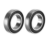 sourcing map Balero Cojinete de bolas de ranura profunda 6801-2RS sellado doble 12mmx21mmx5mm de acero al carbono 2 piezas