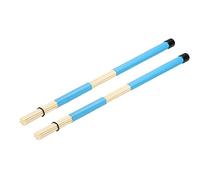 sourcing map Bambú Baquetas Cepillos Baquetas Cepillo Azul para Jazz Acústico Rock Banda Música Amante Percusión 1 Par