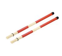 sourcing map Bambú Baquetas Cepillos Baquetas Cepillo Rojo para Jazz Acústico Rock Banda Música Amante Percusión 1 Par
