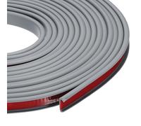 sourcing map Banda de borde en forma de U de 25 pies, se adapta a protectores de bordes de muebles flexibles de TPE adhesivo de 1/2 pulgada para armarios, encimeras, estantes, mesas, maderas, gris