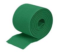 sourcing map Banda elástica ancha de sarga de doble cara de 75 mm (3 pulgadas), banda elástica tejida plana de 2 yardas, bobina elástica de punto, correa elástica pesada, verde para costura, cintura