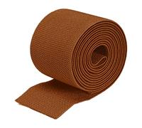 sourcing map Banda elástica ancha de sarga de doble cara de 75 mm (3 pulgadas), banda elástica tejida plana de 2 yardas, carrete elástico pesado, correa elástica roja y marrón para coser, cintura