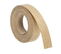 sourcing map Bandas de borde de chapa de madera de 1,9 cm x 4,6 m, tiras flexibles de roble blanco prepegadas, para planchar con cinta adhesiva de madera termofusible para reparación de armarios y