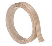 sourcing map Bandas de borde de chapa de madera de 25 mm x 5 m (ancho x largo), tiras flexibles de roble rojo prepegadas, para planchar con cinta adhesiva de madera termofusible para reparación de