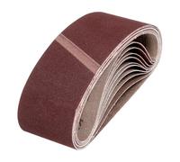 sourcing map Bandas de lijado de 100 mm x 610 mm, 10 unidades, grano 180 de óxido de aluminio, lijadora, lijadora, para carpintería, pulido de metal, afilador de cuchillos
