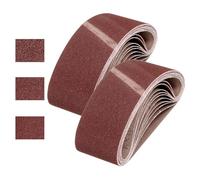 sourcing map Bandas de lijado de 100 mm x 610 mm, 30 unidades de grano 40/60/80 de óxido de aluminio abrasivo, lijadora para carpintería, pulido de metal, afilador de cuchillos