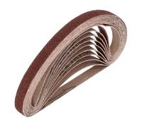 sourcing map Bandas de lijado de 13 mm x 457 mm, 10 unidades, grano 40, lijadora de óxido de aluminio, para carpintería, pulido de metal, afilador de cuchillos