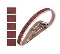 sourcing map Bandas de lijado de 13 mm x 457 mm, 5 unidades de grano 60/80/120/180/240, lijadora de banda de óxido de aluminio, para carpintería, pulido de metal, afilador de cuchillos