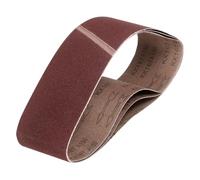 sourcing map Bandas de lijado de 152 mm x 1220 mm, 3 piezas de grano 150 de óxido de aluminio abrasivo para carpintería, pulido de metal, afilador de cuchillos