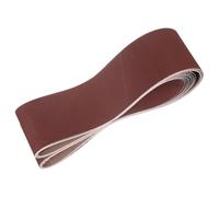 sourcing map Bandas de lijado de 152 mm x 2260 mm, 10 unidades de grano 320 de óxido de aluminio abrasivo para carpintería, pulido de metal, afilador de cuchillos