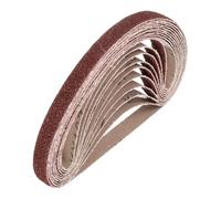 sourcing map Bandas de lijado de 20 mm x 520 mm, 10 unidades, grano 36, óxido de aluminio, lijadora, lijadora, para carpintería, pulido de metal, afilador de cuchillos