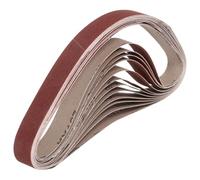sourcing map Bandas de lijado de 25 mm x 762 mm, 10 unidades, grano 180, lijadora, lijadora, lijadora, para carpintería, pulido de metal, afilador de cuchillos