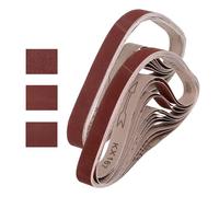 sourcing map Bandas de lijado de 25 mm x 762 mm, 30 unidades de grano 240/320/400 de óxido de aluminio, lijadora abrasiva para carpintería, pulido de metal, afilador de cuchillos