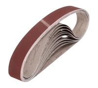 sourcing map Bandas de lijado de 38 mm x 762 mm, 10 unidades, grano 240, lijadora, lijadora, lijadora, para carpintería, pulido de metal, afilador de cuchillos