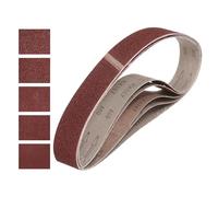 sourcing map Bandas de lijado de 50 mm x 1067 mm, 5 unidades de grano 60/80/120/240/400, lijadora de banda de óxido de aluminio, para carpintería, pulido de metal, afilador de cuchillos