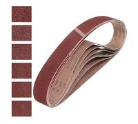 sourcing map Bandas de lijado de 50 mm x 1220 mm, 6 unidades de grano 36/40/60/80/100/120, de óxido de aluminio, lijadora, lijadora, para carpintería, pulido de metal, afilador de cuchillos