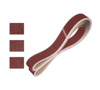 sourcing map Bandas de lijado de 50 mm x 1829 mm, 10 unidades, grano 36/60/120, lijadora de banda de óxido de aluminio, cinturón abrasivo para carpintería, pulido de metal, afilador de cuchillos