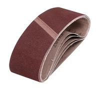 sourcing map Bandas de lijado de 64 mm x 356 mm, 5 unidades, grano 180, lijadora de óxido de aluminio, lijadora para carpintería, pulido de metal, afilador de cuchillos