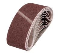 sourcing map Bandas de lijado de 76 mm x 457 mm, 10 unidades, grano 50, óxido de aluminio, lijadora, lijadora, para carpintería, pulido de metal, afilador de cuchillos