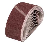 sourcing map Bandas de lijado de 76 mm x 457 mm, 20 unidades, grano 40, lijadora de óxido de aluminio, para carpintería, pulido de metal, afilador de cuchillos