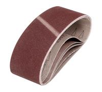 sourcing map Bandas de lijado de 76 mm x 457 mm, 5 unidades, grano 120, lijadora de banda de óxido de aluminio, para afilador de cuchillos, carpintería, pulido de metales