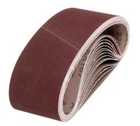 sourcing map Bandas de lijado de 76 mm x 533 mm, 15 unidades, grano 320, lijadora de óxido de aluminio, para carpintería, pulido de metal, afilador de cuchillos