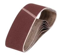 sourcing map Bandas de lijado de 76 mm x 610 mm, 8 unidades, grano 150, lijadora de óxido de aluminio, para carpintería, pulido de metal, afilador de cuchillos