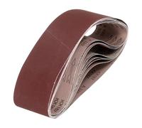 sourcing map Bandas de lijado de 76 mm x 610 mm, 8 unidades, grano 320, lijadora de óxido de aluminio, para carpintería, pulido de metal, afilador de cuchillos