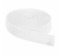 sourcing map Bandas elásticas para coser 2,5 cm x 4,6 m, bobina elástica de punto blanco, alta elasticidad para pelucas, cintura, pantalones, proyectos de manualidades