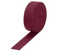 sourcing map Bandas elásticas para coser 3 cm, 5 yardas/15 pies, carrete elástico de punto rojo borgoña, alta elasticidad para pelucas, cintura y pantalones