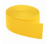 sourcing map Bandas elásticas para coser 5 cm x 4,6 m, carrete elástico de punto amarillo, alta elasticidad para pelucas, cintura, pantalones, proyectos de manualidades