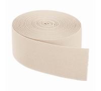 sourcing map Bandas elásticas para coser, 5 cm x 4,6 m, color beige, carrete elástico de alta elasticidad para pelucas, cintura, pantalones, proyectos de manualidades