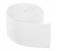 sourcing map Bandas elásticas para coser 7,5 cm x 4,6 m, bobina elástica de punto blanco, alta elasticidad para pelucas, cintura, pantalones, proyectos de manualidades