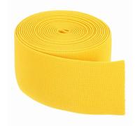 sourcing map Bandas elásticas para coser 7,5 cm x 4,6 m, carrete elástico de punto amarillo, alta elasticidad para pelucas, cintura, pantalones, proyectos de manualidades