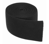 sourcing map Bandas elásticas para coser 7,5 cm x 4,6 m, carrete elástico de punto negro, alta elasticidad para pelucas, cintura, pantalones, proyectos de manualidades