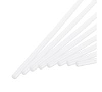 sourcing map Barra de plástico ABS redonda sólida de 5 mm x 300 mm, color blanco para material de modelo de bricolaje, fabricación de modelos arquitectónicos, mesa de arena de bricolaje, paquete de 10