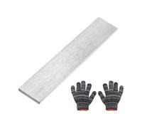 sourcing map Barra plana de acero inoxidable 304, 15/64 pulgadas de grosor, 1-9/16 pulgadas de ancho, 8 pulgadas de largo, barra de acero inoxidable con guantes, acabado cepillado, tiras de acabado