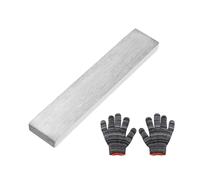 sourcing map Barra plana de acero inoxidable 304, 15/64 pulgadas de grosor, 25/32 pulgadas de ancho, 4 pulgadas de largo, barra de acero inoxidable con guantes, acabado cepillado, tiras de acabado