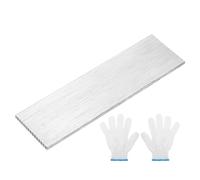 sourcing map Barra plana de acero inoxidable 316L de 1/8 pulgadas de grosor, 1-3/16 pulgadas de ancho, 4 pulgadas de largo, acabado cepillado para cocina, manualidades, tono plateado