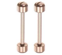 sourcing map Barras de Tornillo para Reloj 2uds, 20mm de Diámetro Interior, Pasadores de Correa de Reloj de Acero Inoxidable, Oro Rosa