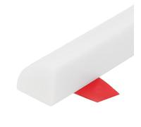 sourcing map Barrera de agua de ducha autoadhesiva de silicona flexible de 197 pulgadas para decoración de esquinas, baño, cocina, color blanco