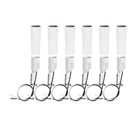 sourcing map Base Candelabro E14, Portalámparas con Cable 3 Pulgadas de Alto Blanco, Fundas para Cubiertas de Velas Kit, 6 Juegos