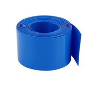 sourcing map Batería Envoltura PVC Termorretráctil Tubería 35mm Plano Ancho Para 18650 Energía Suministros 5m Longitud Azul