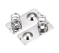 sourcing map Batería Resorte Placa AAA Batería Contacto Níquel Placa 9.5mmx9mm 10 Juego