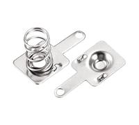 sourcing map Batería Resorte Placa AAA Batería Resorte Contacto Níquel Placa 8mmx9mm 20 Juego