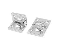 sourcing map Bisagra De Empalme Caja De Herramientas Caja Maleta Culata De Metal Color Plata Soporte 44Mmx30Mm 2Pcs